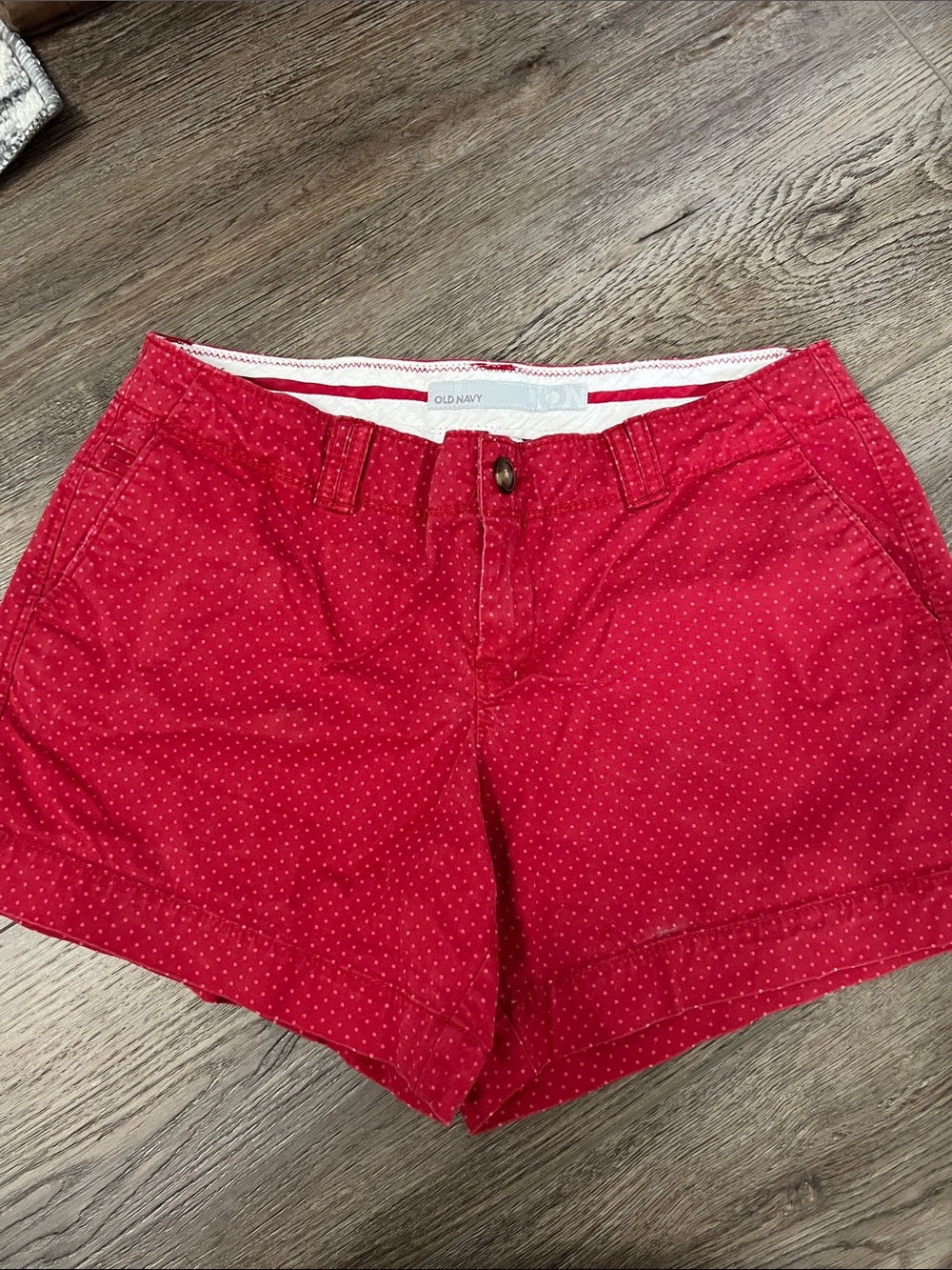 Old Navy Red Polka Dot Women's Bermuda Shorts